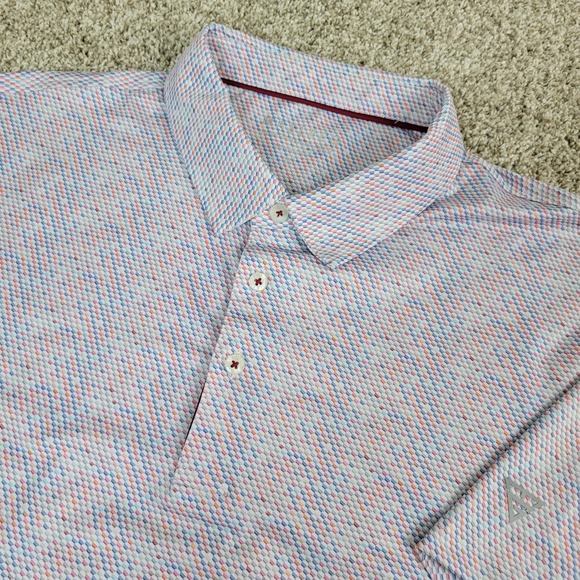 Maelreg Other - Maelreg Mens XL Multicolor AOP Geometric Performance Stretch Polo SS